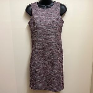 LOFT Textured Purple Midi Dress